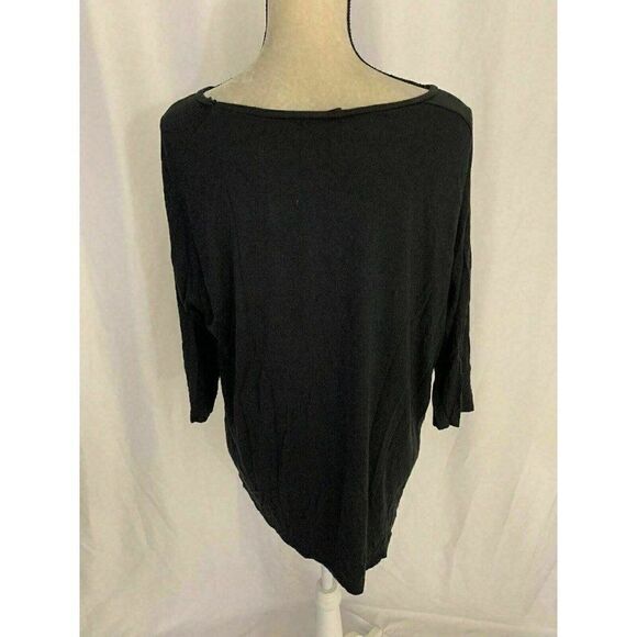 Zara WB Womens Black Purple Gray Floral Woman Print Long Sleeve Top Large - Picture 4 of 6